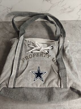 NFL Dallas Cowboys Little Earth Productions Purse Bag Gray Cloth Snap Fan Merch